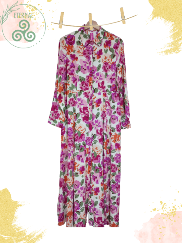 Vestido Rococo Beige y Rosado